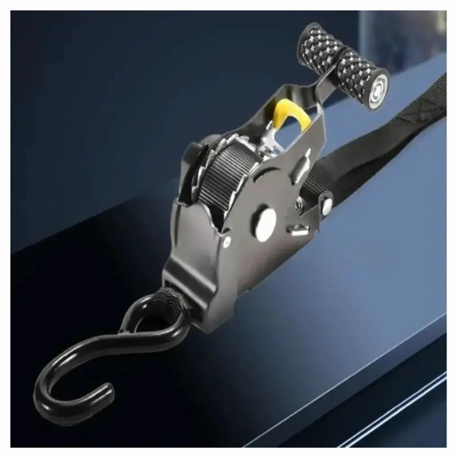 Correa de trinquete automática antideslizante con ganchos resistentes y automáticos, correa equipaje gran capacidad carga, cinturón retráctil duradero Equipaje, Carga(Crucifixion skull style 1)