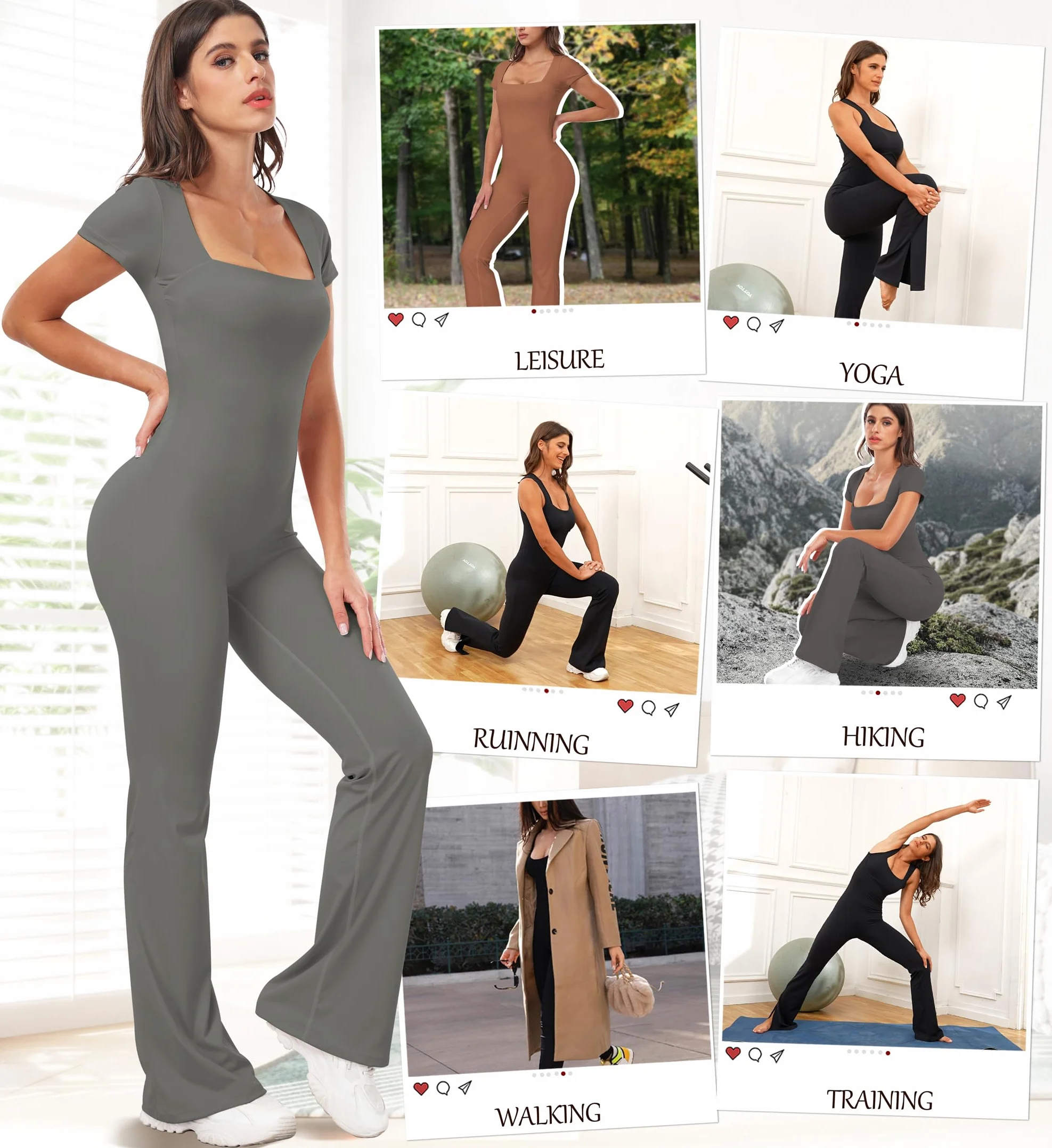 UNIQUEBELLA Las mujeres Leotard Jumpsuit, Deportes Stretchy Pullover Jumpsuit Suit - Jumpsuit Sportswear Leotard Forma Fitness Jumpsuit Suit