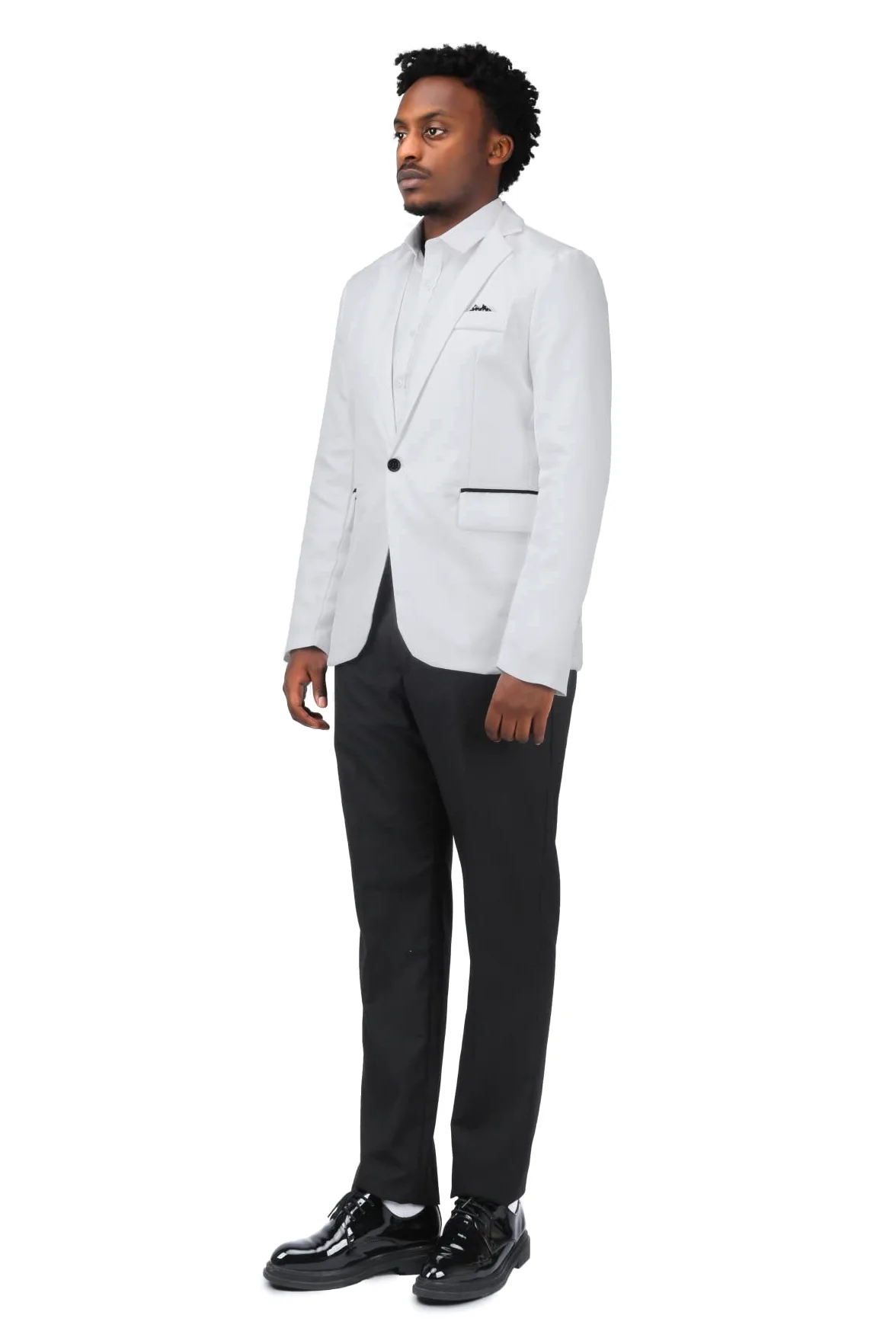 YOUTHUP Blazer deportivo casual para hombre, ligero, ajuste regular, 1 botón, chaqueta de traje de negocios