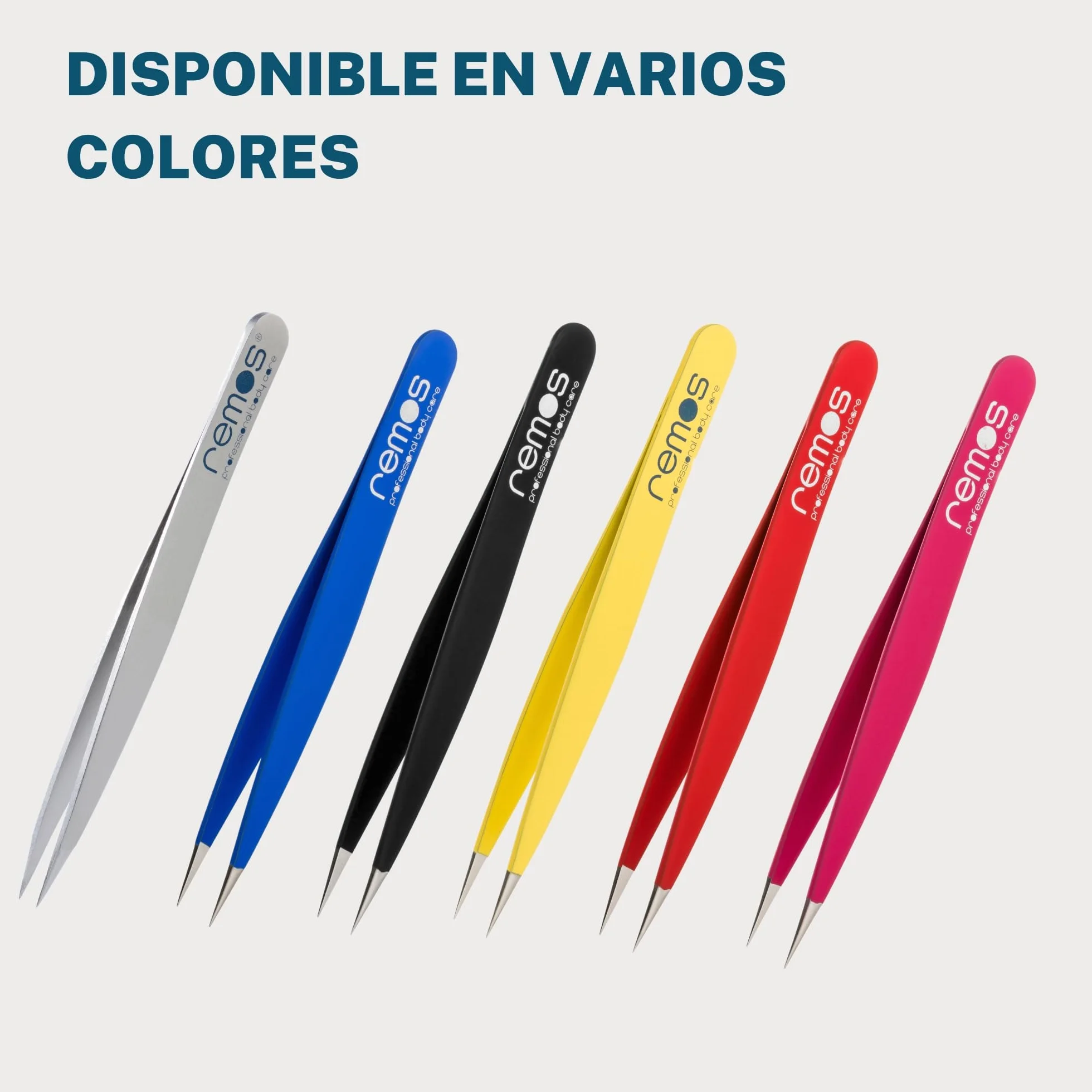 REMOS Pinzas para astillas acero inoxidable 9,5 cm punta fina rojo