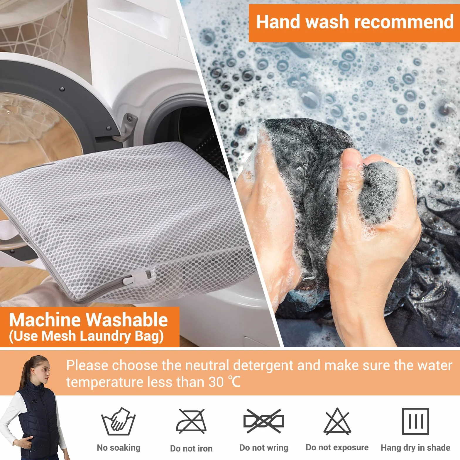 Chaleco Calefactable, Control de Temperatura de 3 Niveles con 9/13/17 Zonas de Calefacción, Carga USB, Chaqueta Térmica Lavable para Uso en Exteriores (Baterías Excluidas)