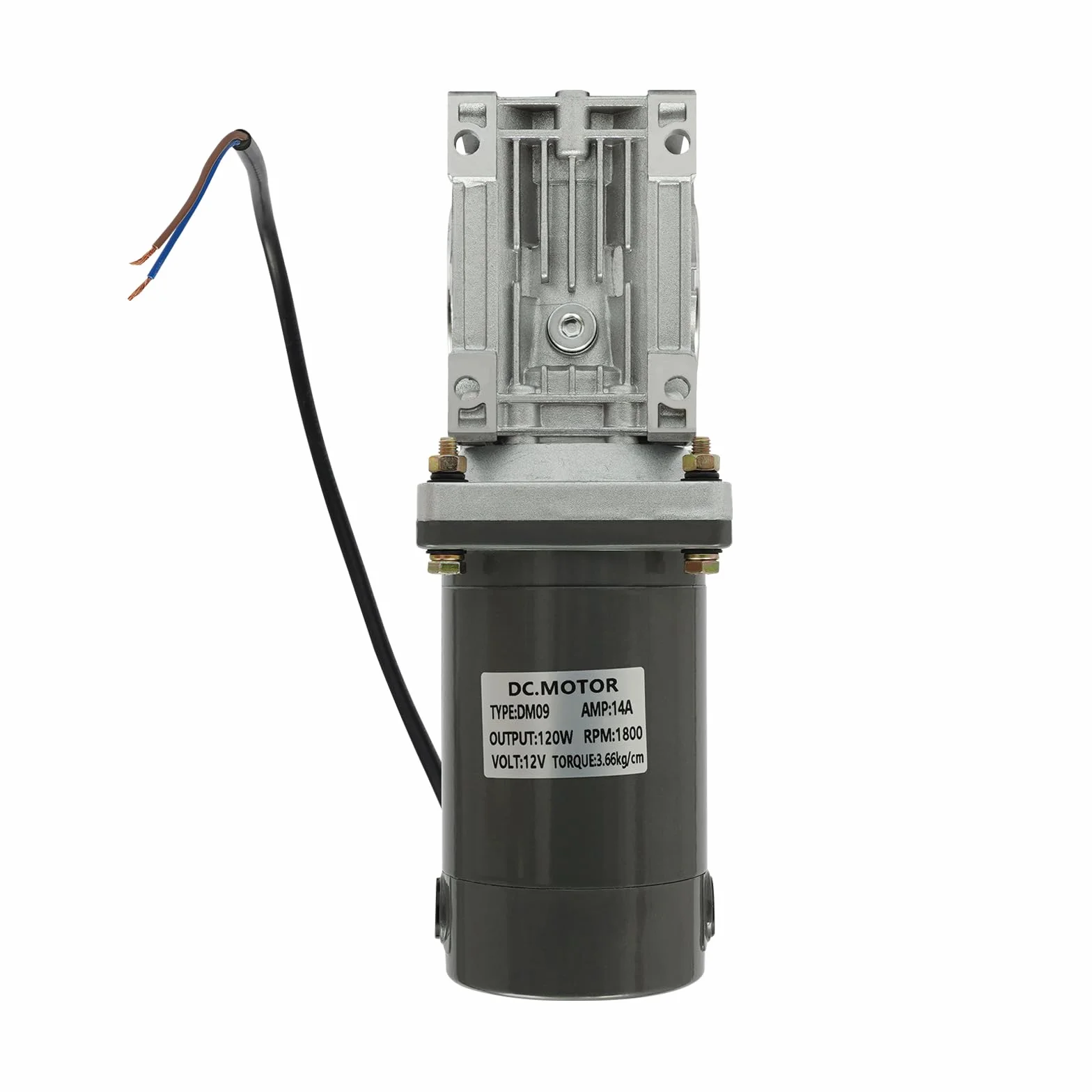 Motor reductor Worm Gear 120 W RV 12 V 1800 rpm aluminio fundido