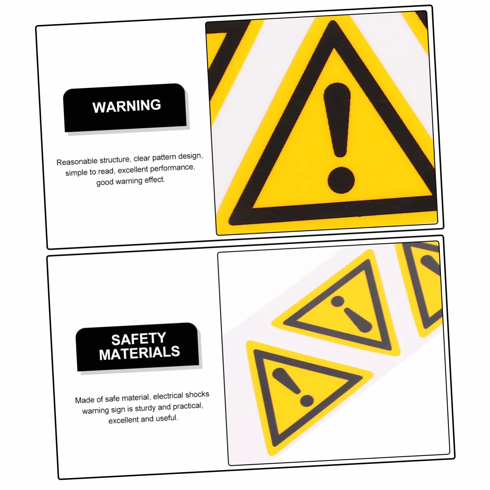iplusmile 5 Pegatinas Adhesivas De Advertencia Signo De Exclamación Triangular Para Zonas Peligrosas Señales De Precaución Para Seguridad