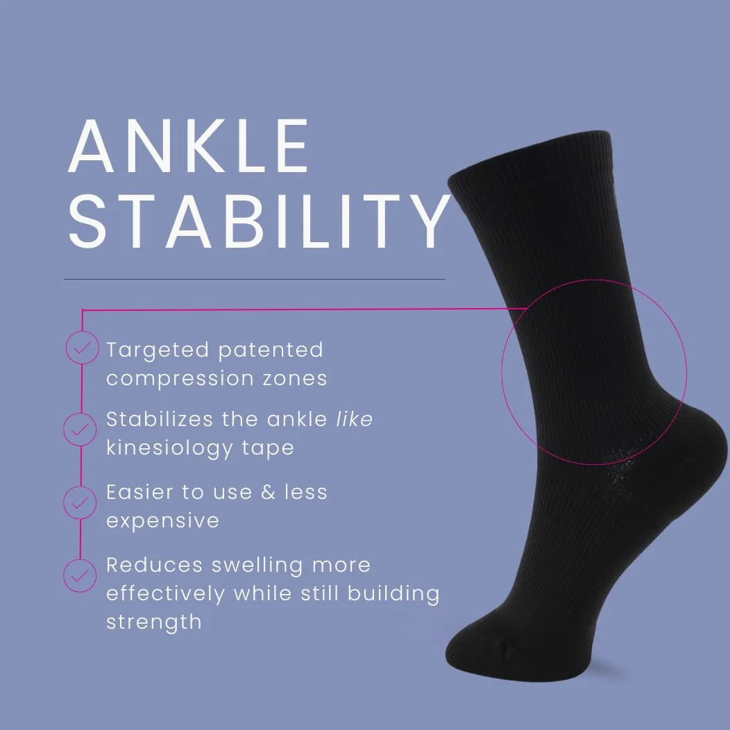 Apolla The Infinite Compression - Calcetines de media pantorrilla para hombres y mujeres, como se ve en Shark Tank, Athletic, fabricados en Estados Unidos, 1 par